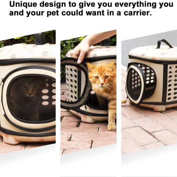 Foldable Pet Dog Cat Puppy Handbag Carrier Cage - Picture 5 of 13